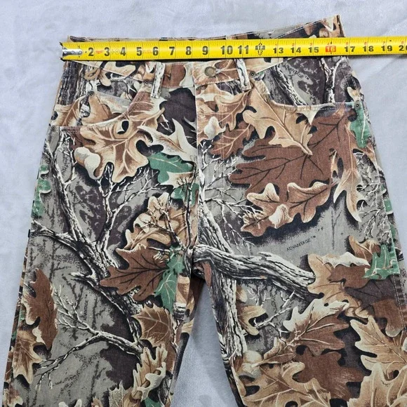 Wrangler Men's Advantage Camo Pants Size 34x34 Woodland Pattern Hunting Outdoor - Picture 5 of 12